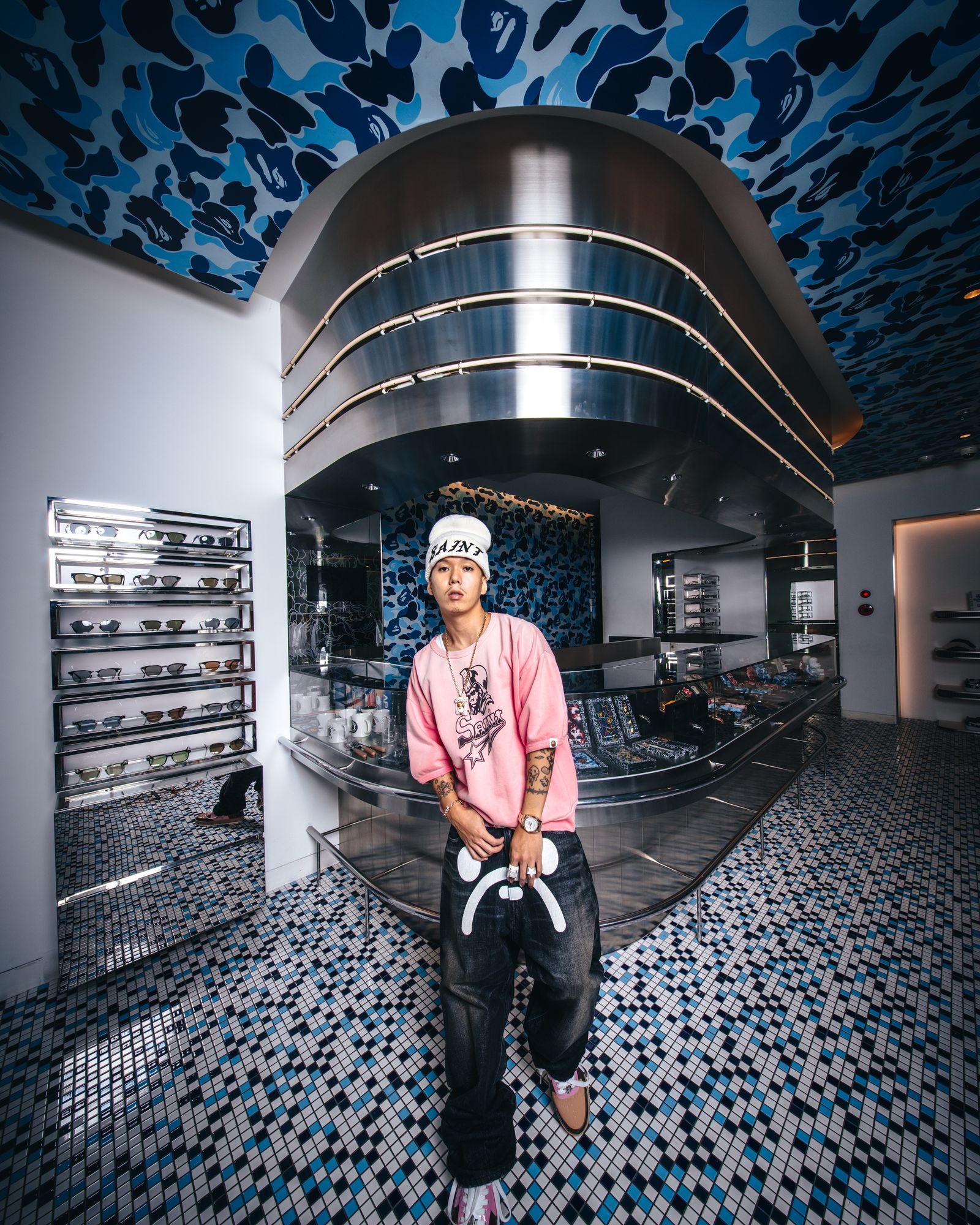 セントマイケル 26SS BAPE_SS CRW N SWT/SNT STAR(SM-MK8-0000-C51)PINK☆2月7日(土)10:00発売！