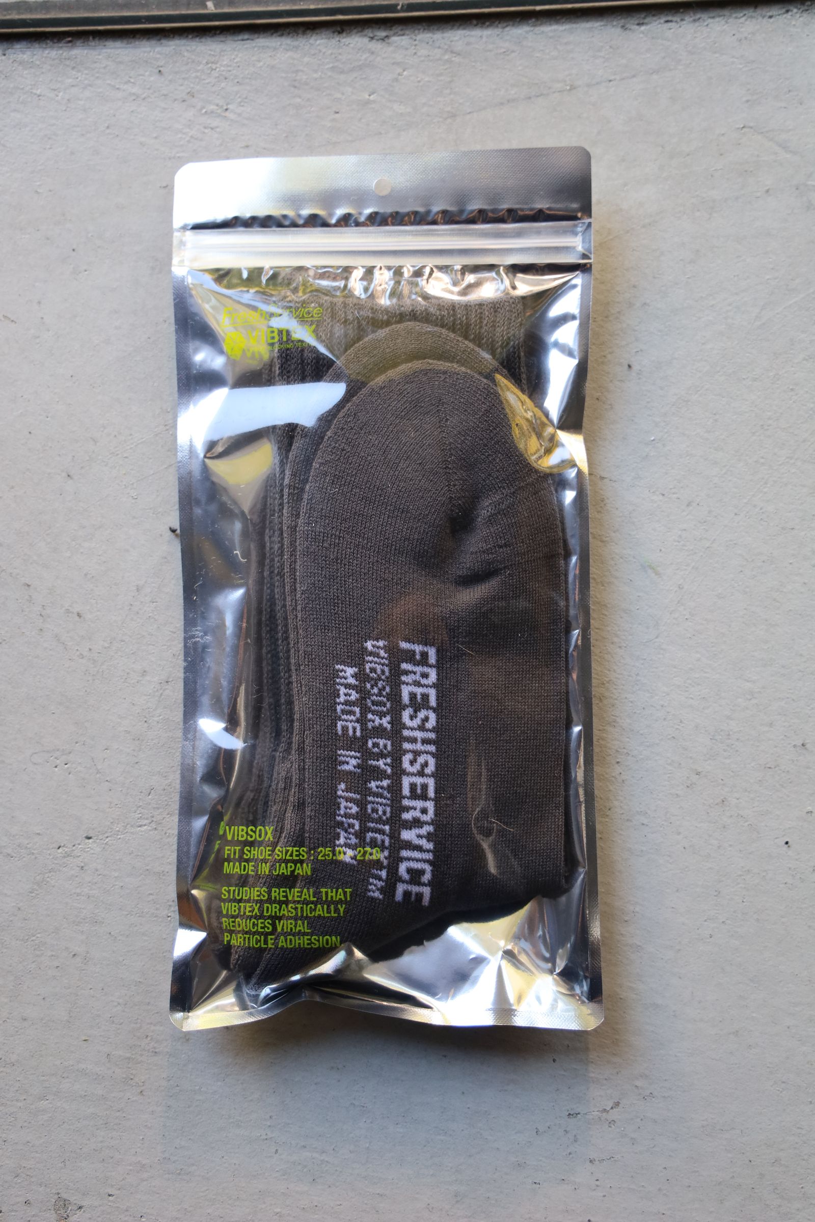 フレッシュサービスソックス VIBTEX for FreshService VIBSOX(FSP244-90148B)GRAY