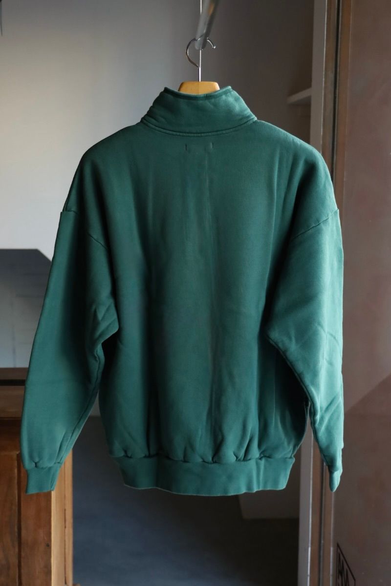 イズネス 25AW PIGMENT DYED ZIP SWEATSHIRT(25AW_08_1007AWCS04)GREEN☆新作発売！