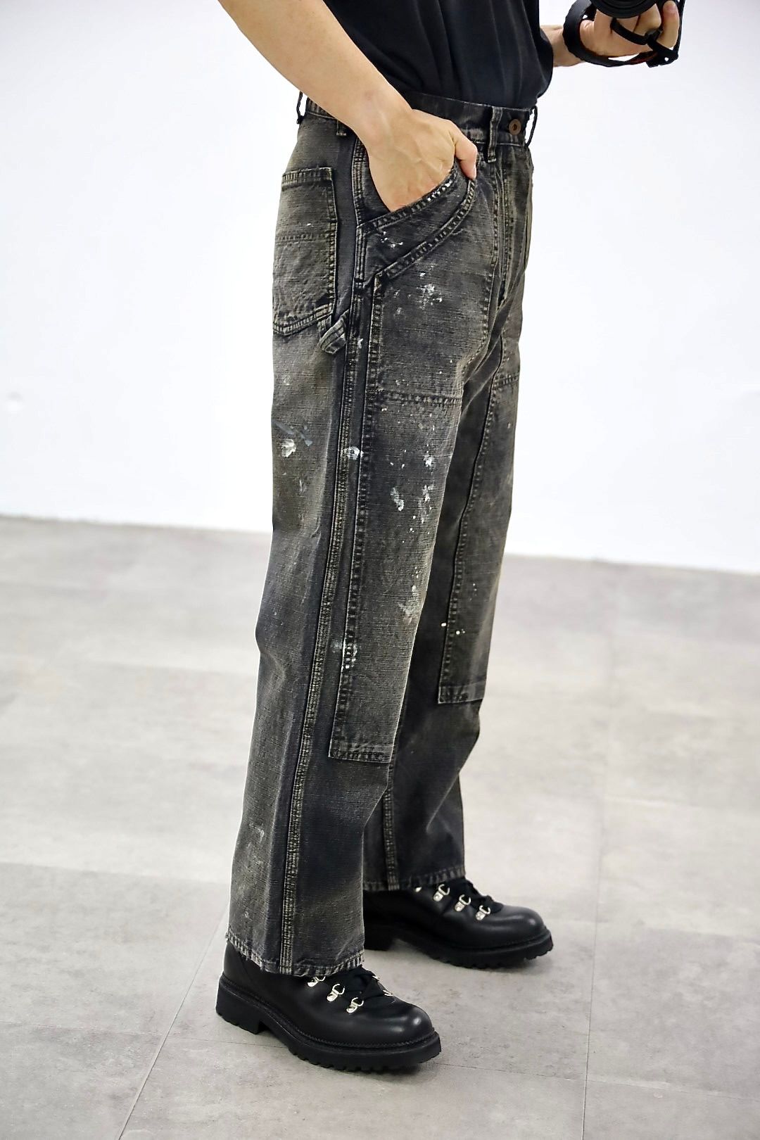 BOW WOW 25FWバウワウ  DUCK PAINTER PANTS AGED(BW252-DPP)AGED BLACK