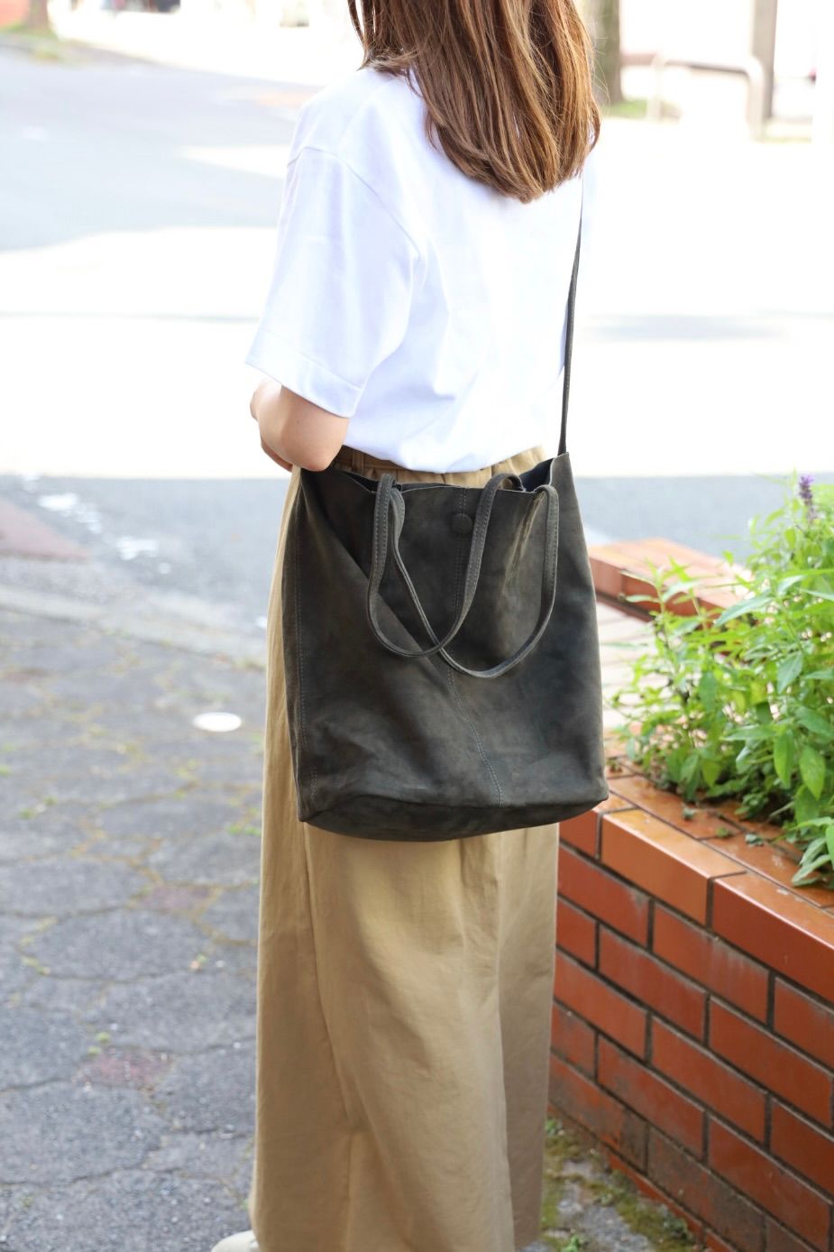 Morphee / モルフェトートバッグ 3WAY MIDIUM TOTE(SHORT)SUEDE [MOSS GREEN]☆新作発売！