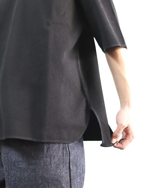 ブラームスルーツストック24SS Rough&Smooth Thermal Over-neck(BLACK) style 2024.3.21