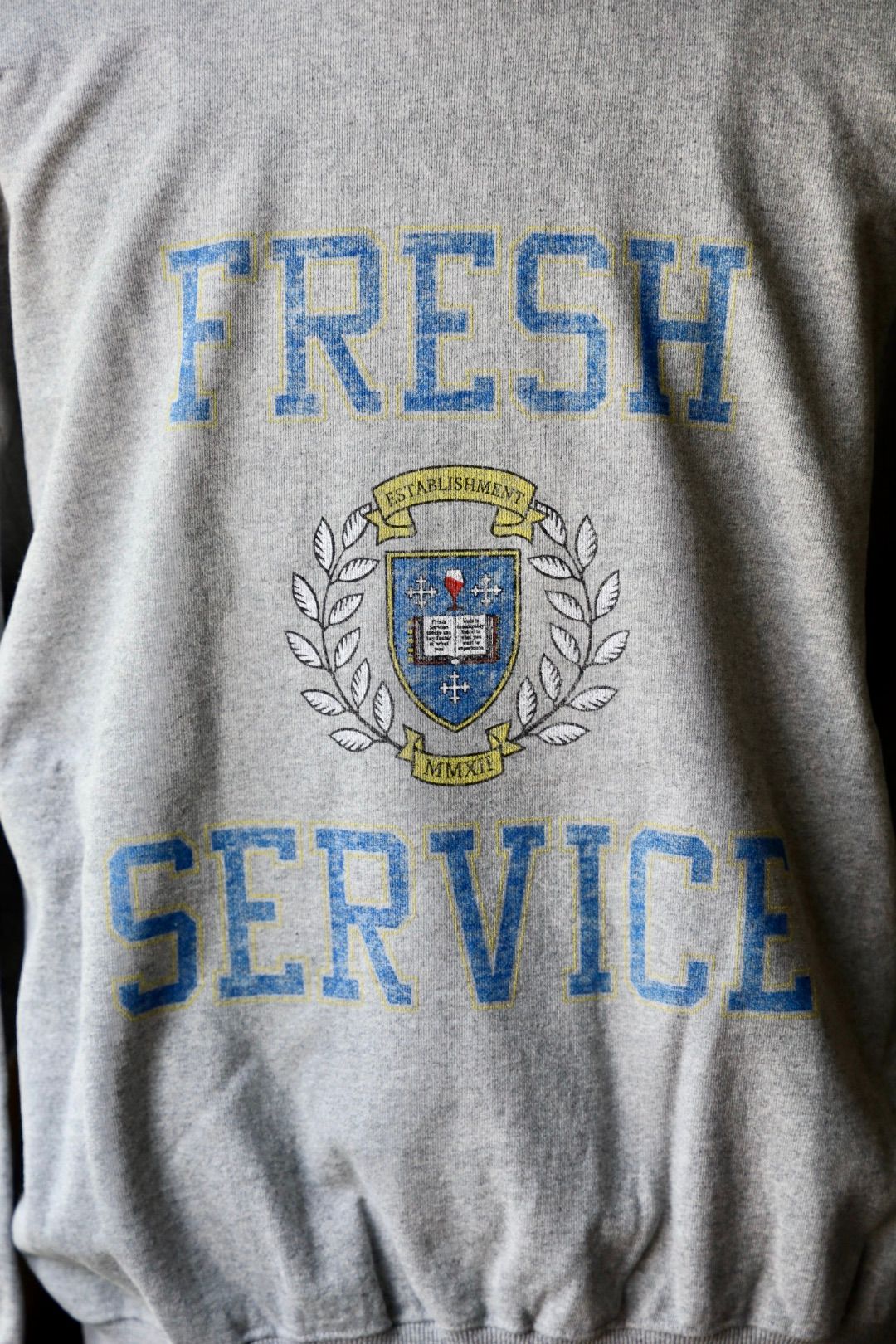 フレッシュサービス LIGHT OZ CREW NECK SWEAT "COLLEGE"(FSC253-70017)H.GRAY★8月16日(土)発売！