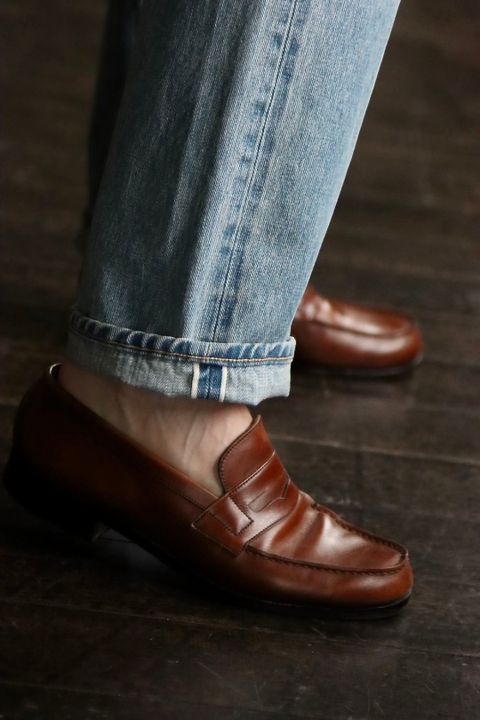 A.PRESSE アプレッセ22FW Washed Denim Pantsスタイル