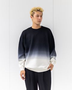 グラフペーパー 25AW Gradient Dyed Crewt Neck Knit(GU253-80492)BLACK☆9月27日(土)発売！