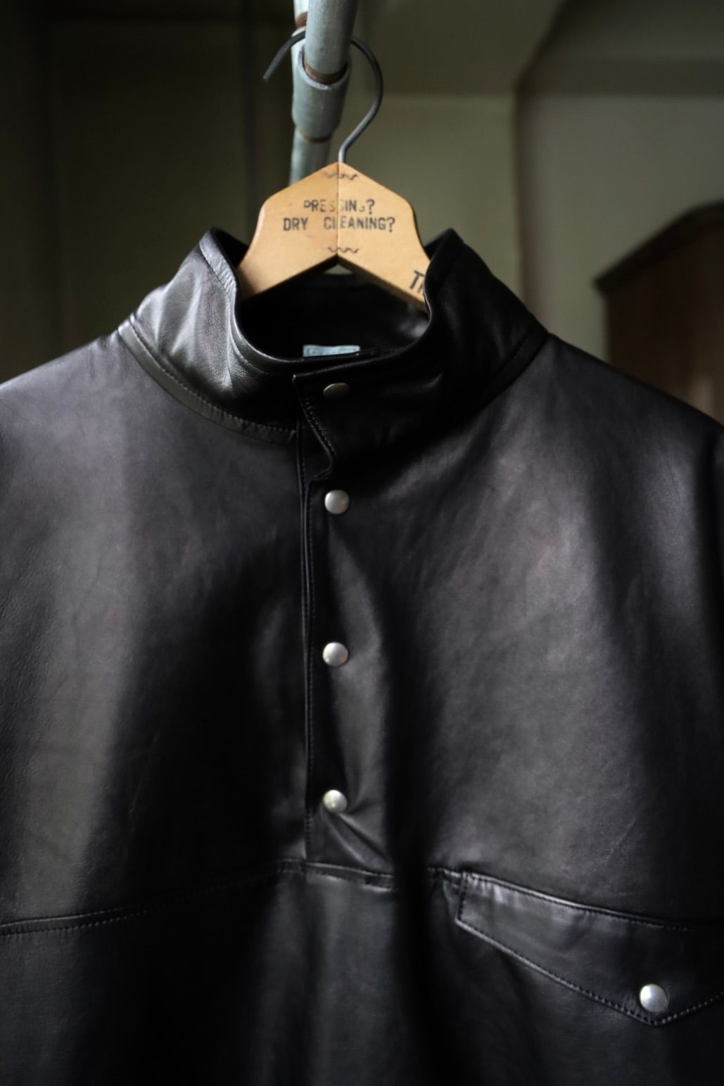 アプレッセ 2026 STYLE2 Leather Pullover Snap Shirts(26AAP-01-72)BLACK☆10月17日(土)新作発売！