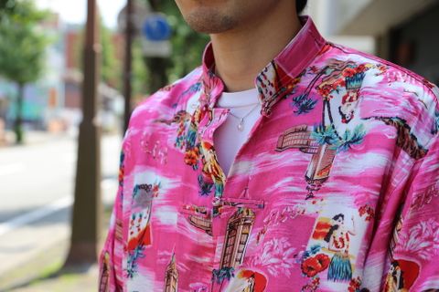 doublet ALOHA KUNG FU SHIRT"PINK"Style.2020.8.25.