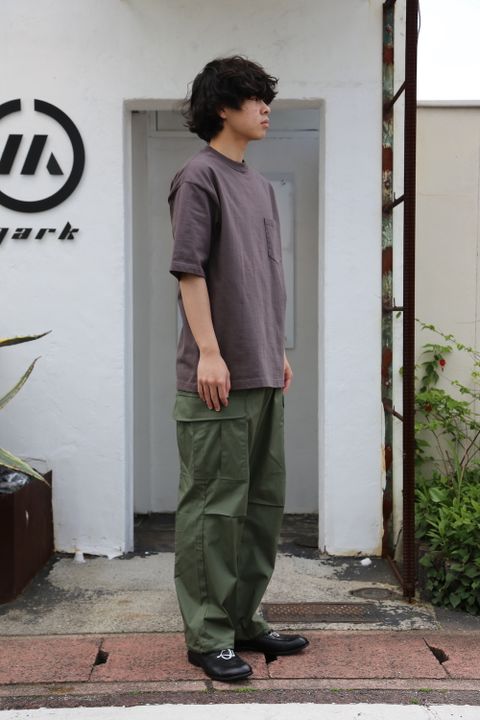 CIOTA スビンコットン10/-度詰め 吊り天竺ポケット付き半袖Tシャツ(CSLM-106M) style. 2021.04.25.