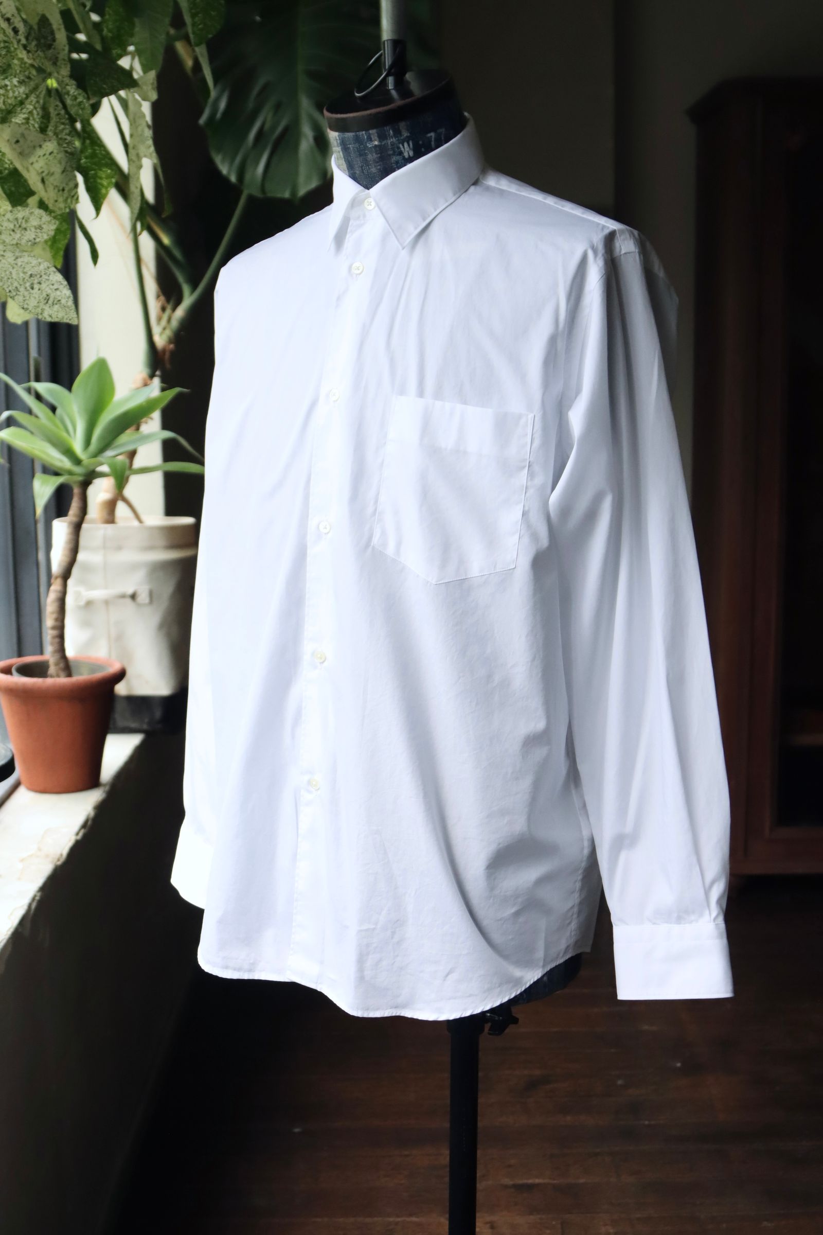 グラフペーパーシャツ Broad Regular Collar Shirt (GM253-50005B)WHITE☆7月19日(土)発売！