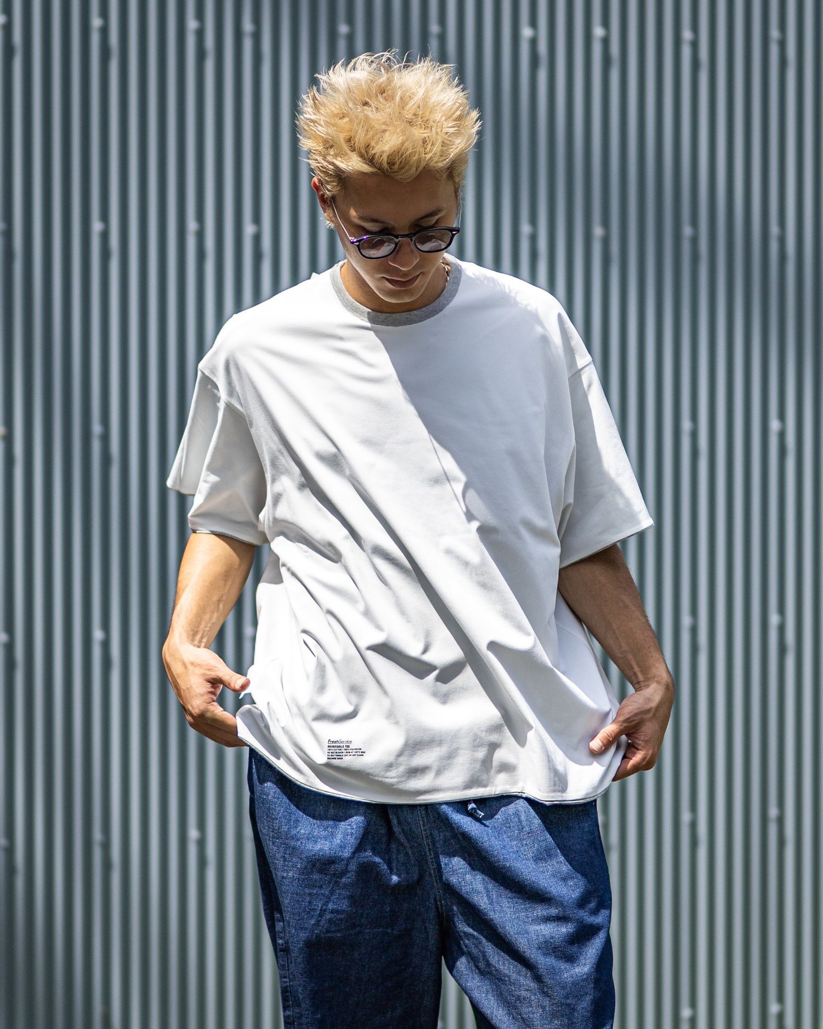 新品　新作　FreshService   ReFresh!Service FreshService REVERSIBLE S/S TEE(NAVY)☆新作発売！ | 6792 | mark