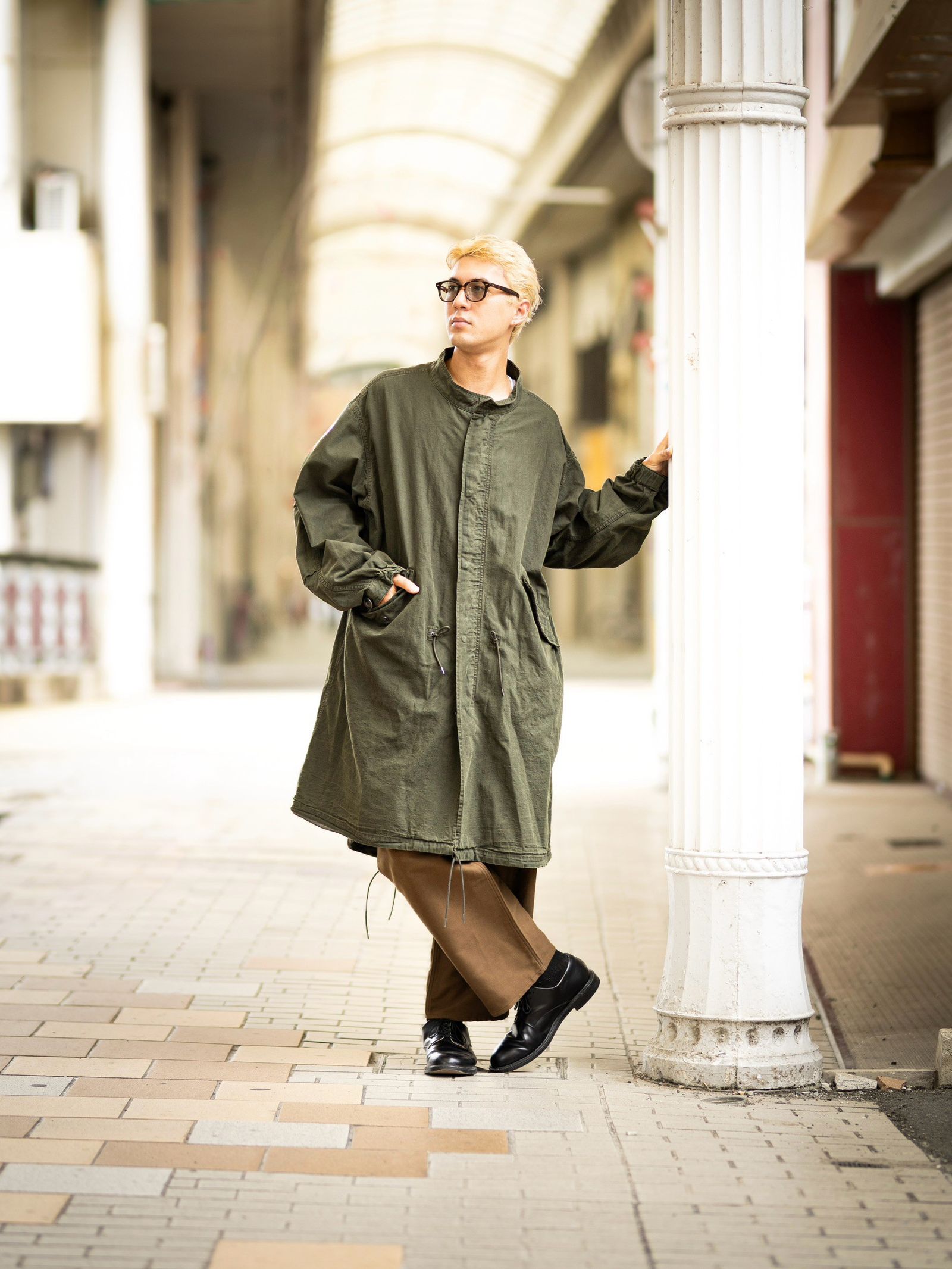 A.PRESSE Vintage Washed Wool M-65 Field Parka スタイル
