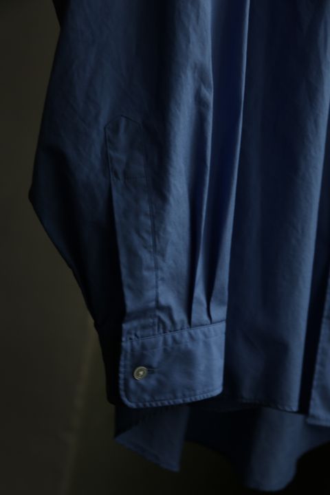 Graphpaper Broad L/S Oversized Regular Collar Shirt"BLUE"style.