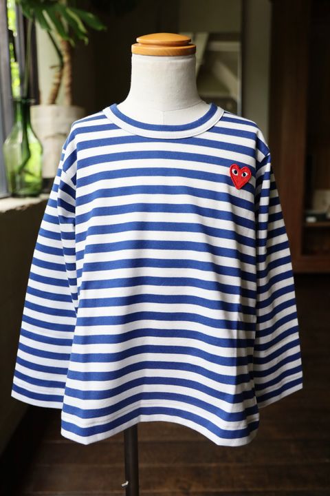PLAY STRIPED Tシャツ キッズ(AX-T663-100) BLUE *KIDSサイズ