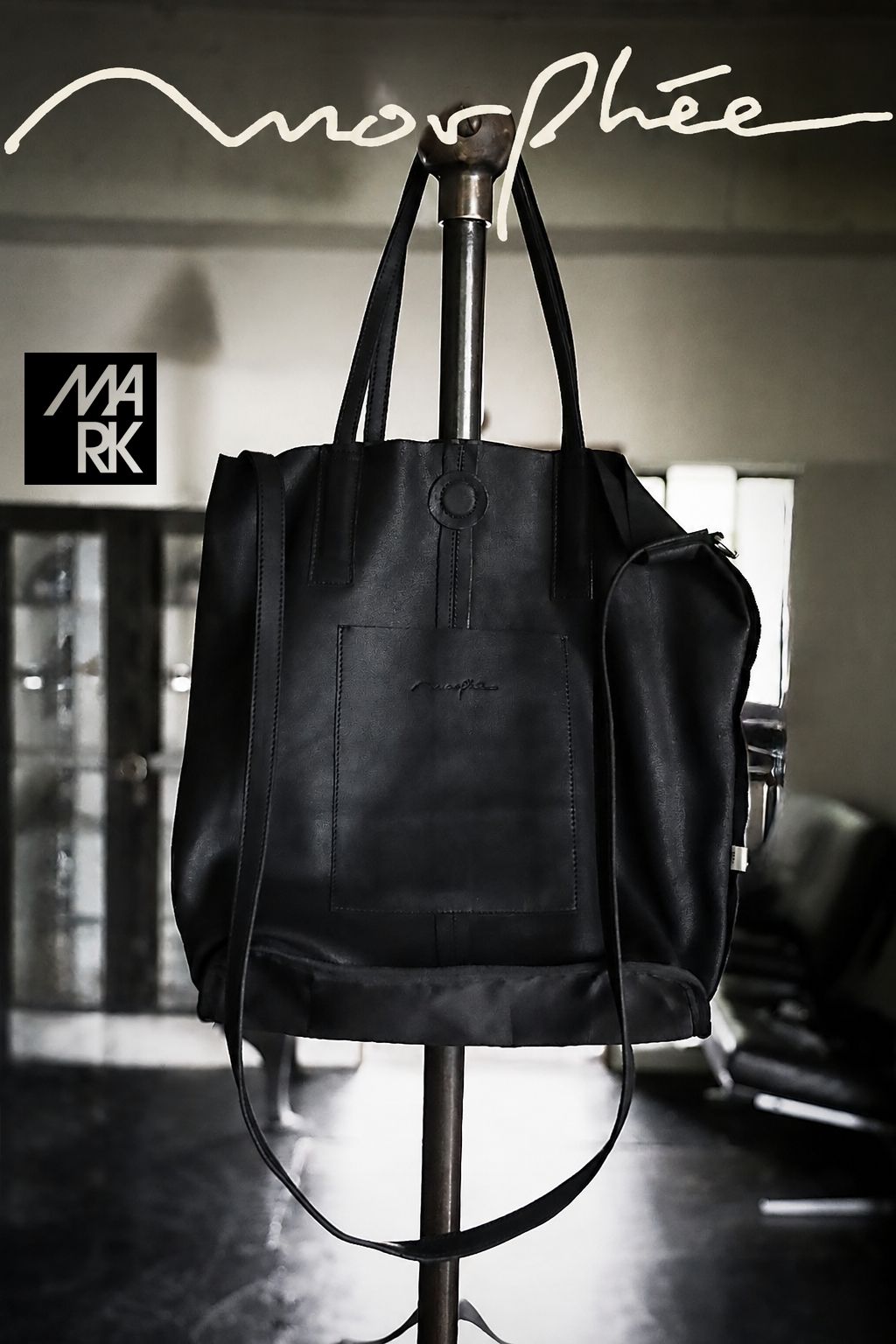 Morphee / モルフェトートバッグ 【LONG】3WAY MIDIUM TOTE(ML-BLK)BLACK☆8月27日(木)再入荷いたしました！