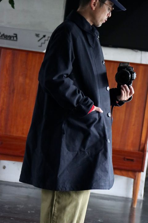 アプレッセ22FW Motorcycle Half Coat"NAVY"スタイル