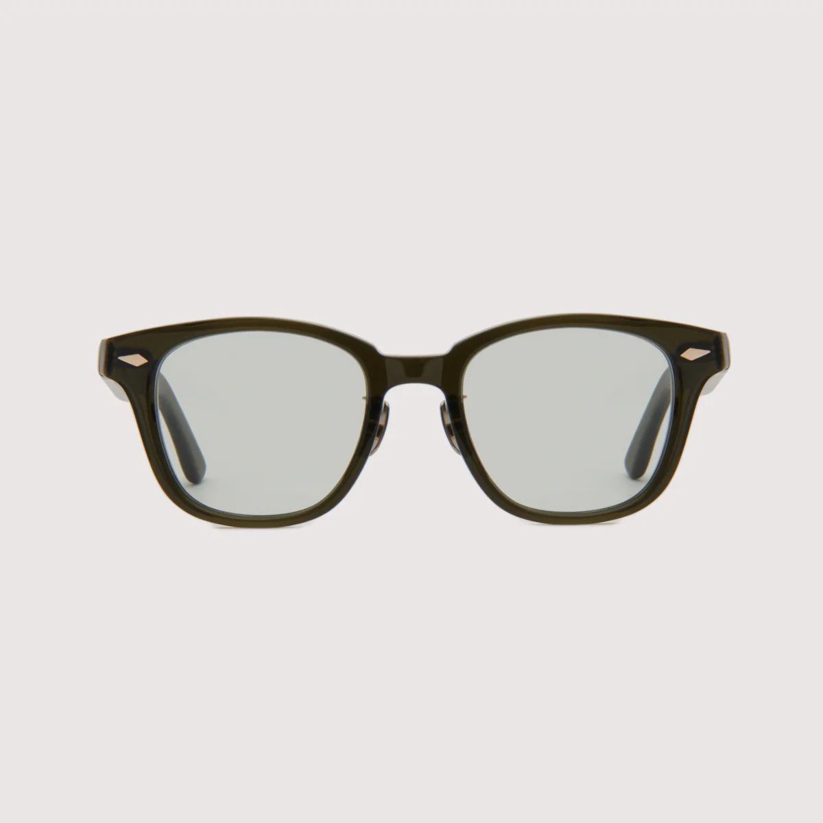 ノチノオプティカル "SANSUI FR" #5.CREAR SMOKE OLIVE× GREY GREEN to DARK GREY (調光モデル)