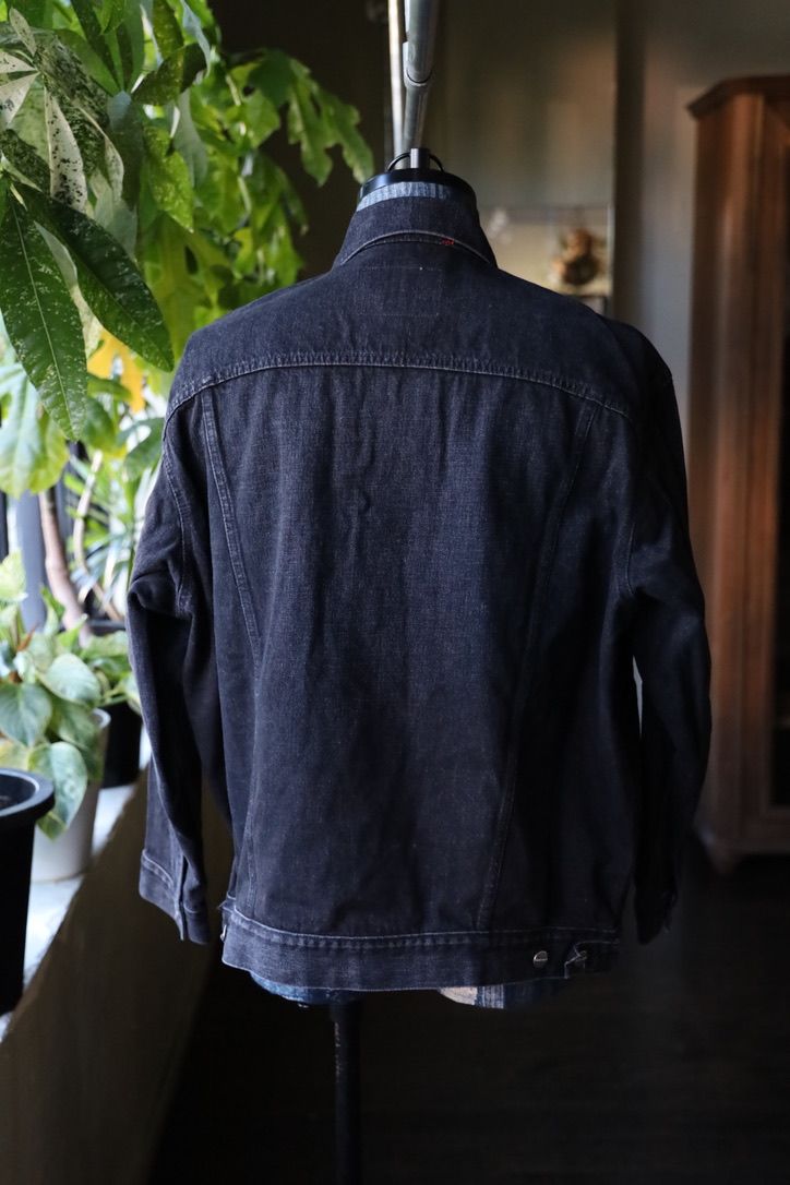 グラフペーパー 25AW Selvage Denim Trucker Jacket(GM253-20055DB)BLACK_DARK FADE