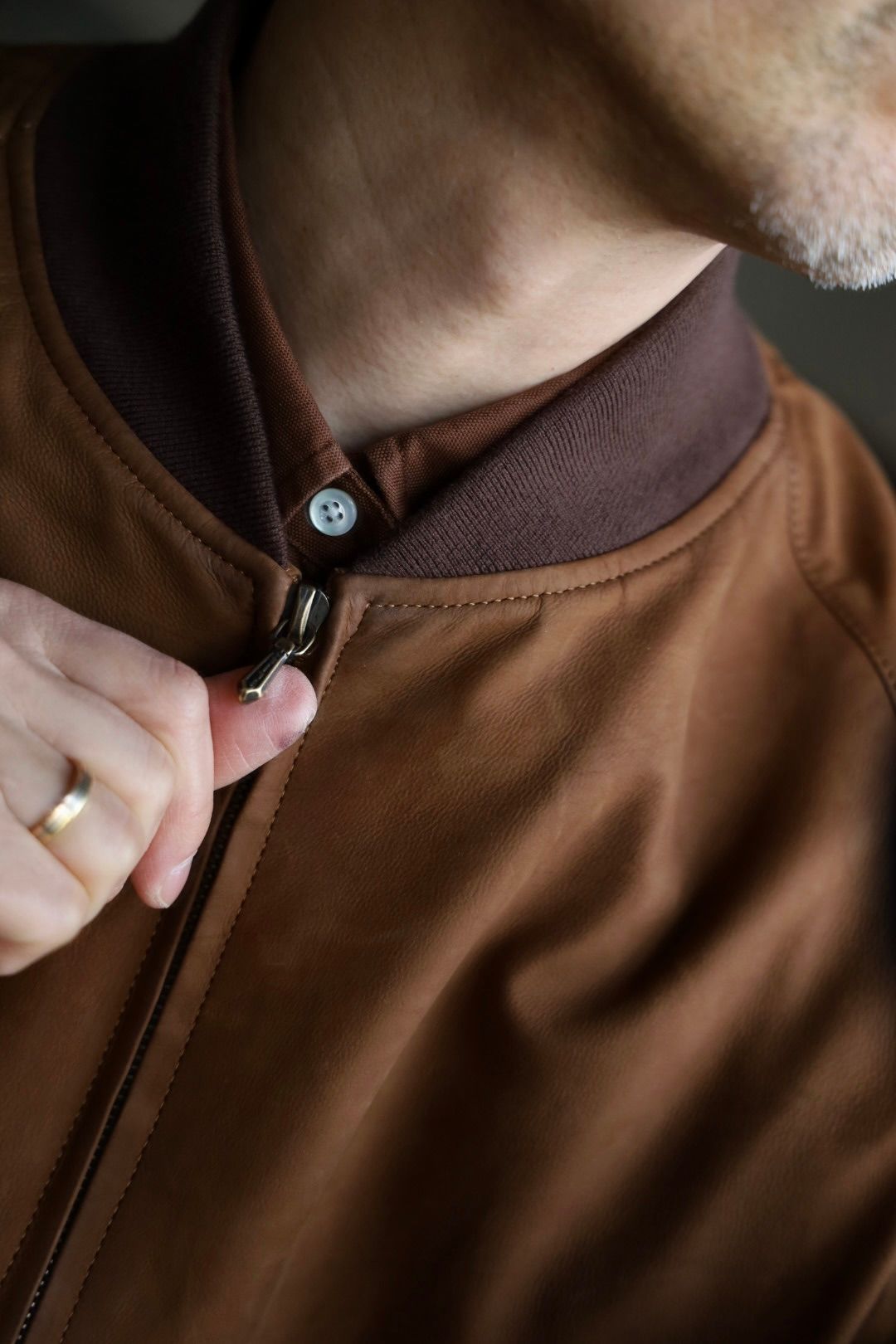 アプレッセ Vintage Nubuck leather Rib Blouson(25SAP-01-34H)BROWN☆1月11日(土)発売！