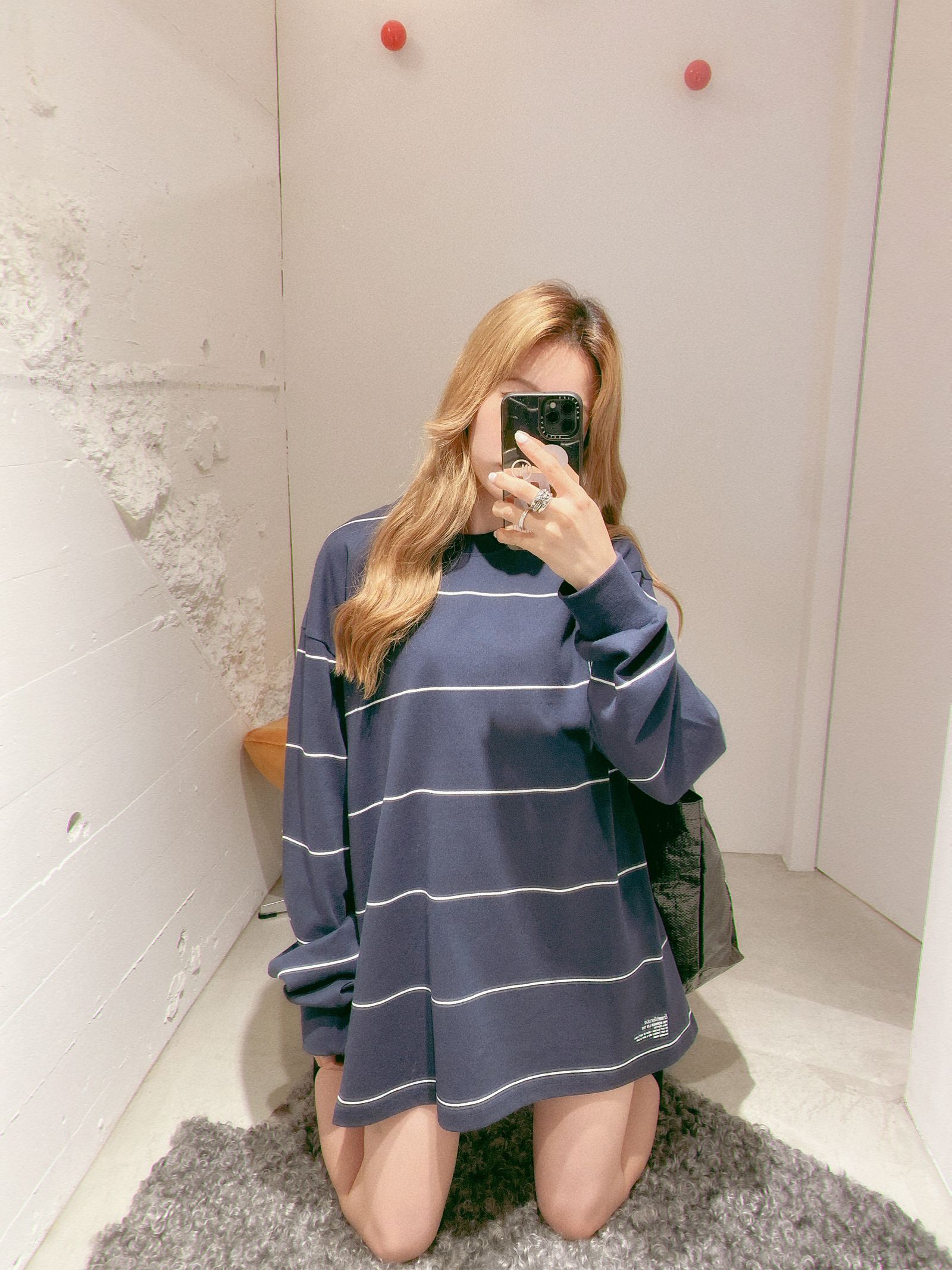 FreshService PIN BORDER L/S TEE(FSC261-70261)NAVYxWHITE ☆2月14日(土)新作発売！