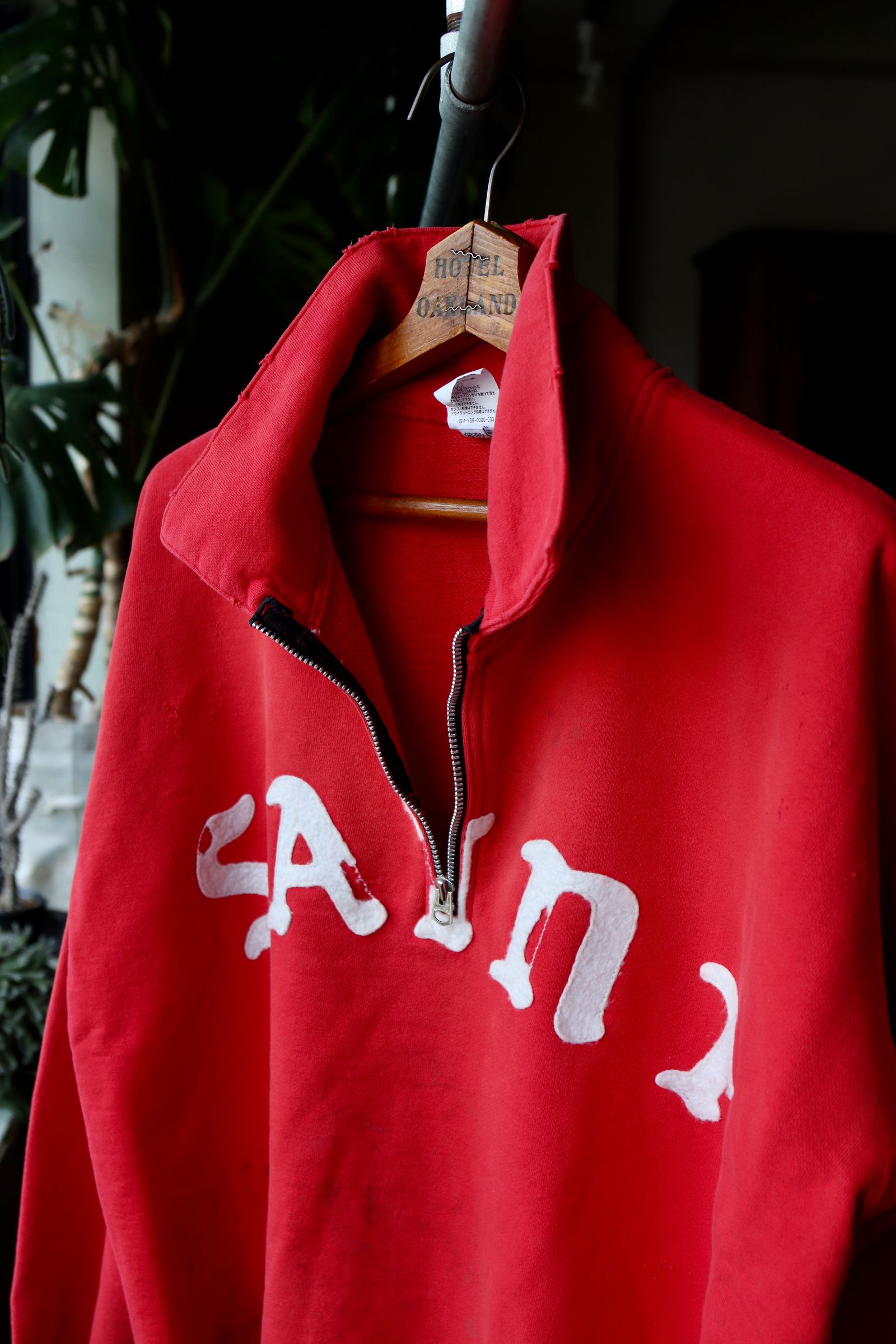 セントマイケル 24SS ハーフジップスウェット HALF ZIP SWEAT (SM-YS8-0000-033)RED - M