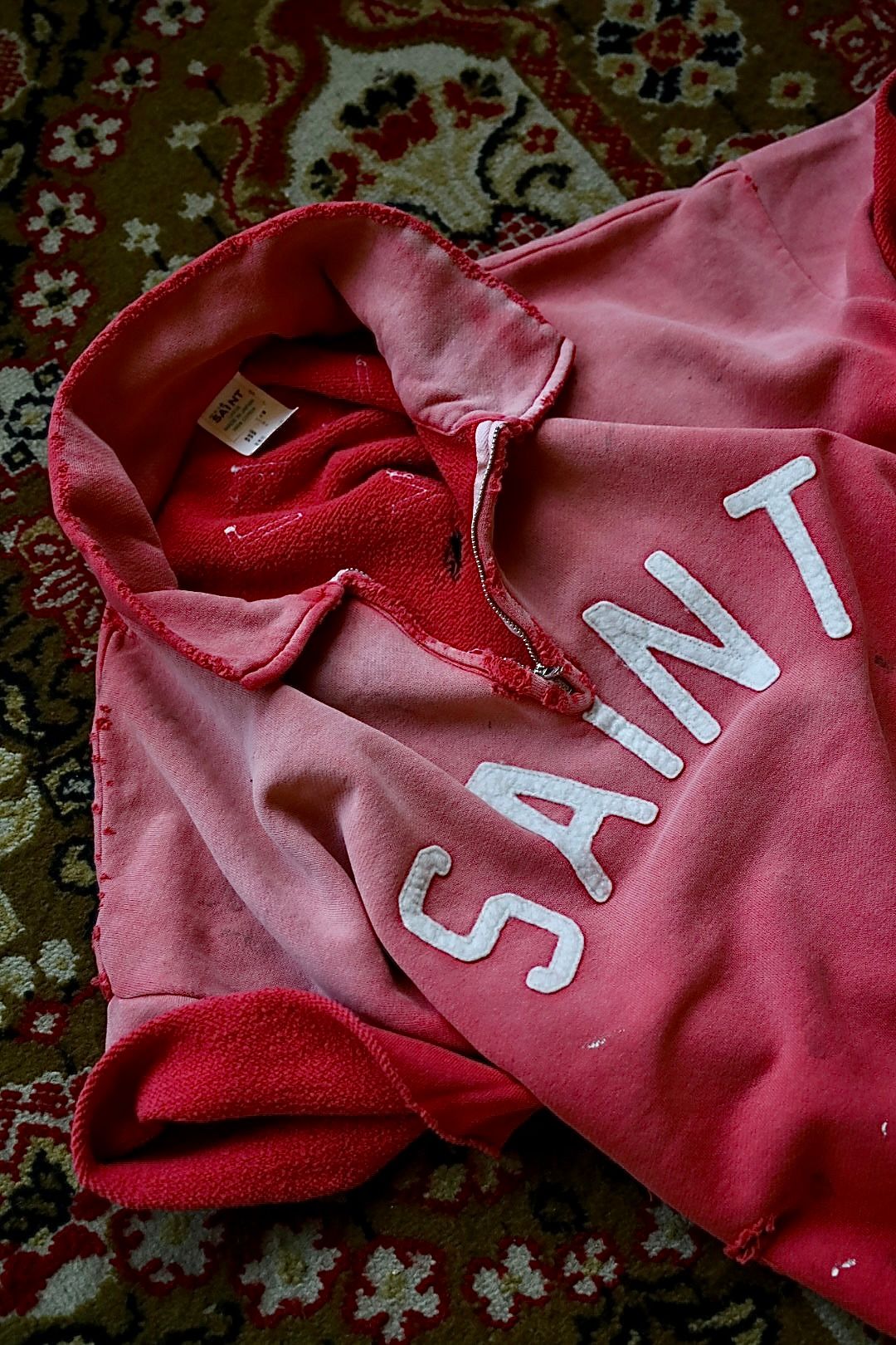 セントマイケル 26SS SAINT HALF ZIP SWEAT(SM-MK8-0000-053)RED☆4月11日(土)発売！
