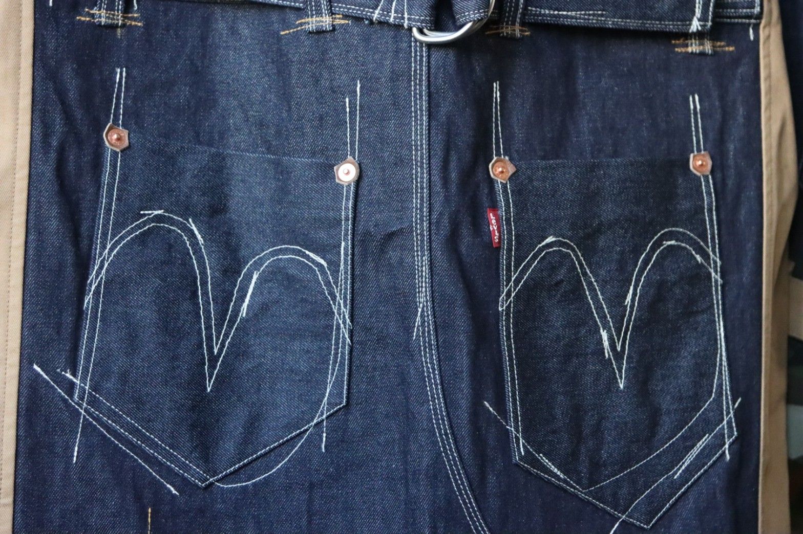 ジュンヤワタナベマン 22FW Levi'sコラボトレンチコート(WJ-C902-100) BEIGE/INDIGO