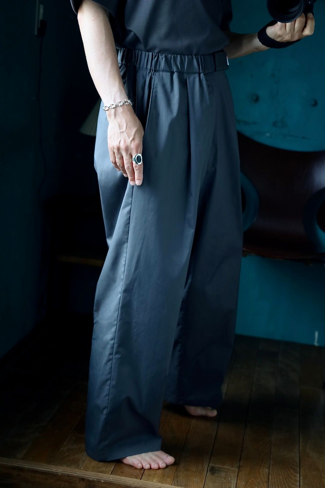 グラフペーパー ワイドシェフパンツ Solotex Twill Wide Chef Pants(GRAY)