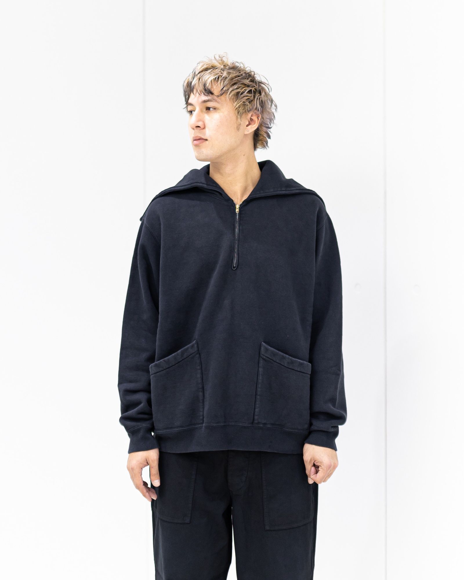 A.PRESSE 新作 Vintage Sailor Hood Half Zip Sweatshirt 1月24日(土)新作発売！