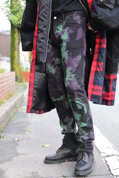 KIDILL Docking MA-1 Jacket(KL445) "Black×Red Tartan"スタイル.2020.7.25.