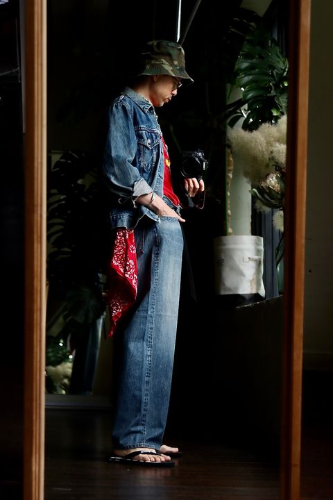 A.PRESSE No.22 Washed Wide Denim Pantsスタイル36