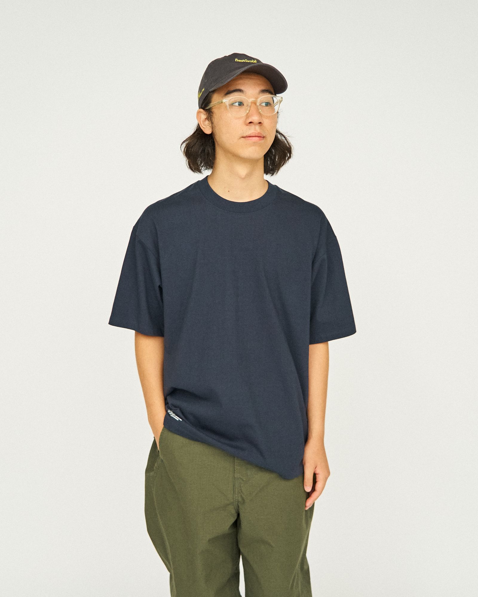 フレッシュサービス パックTシャツ 2-PACK CORPORATE S/S TEE (NAVY)