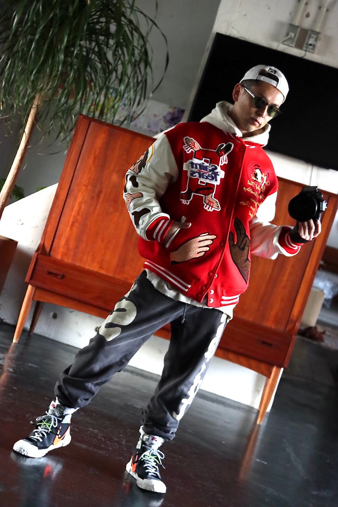 SAINT M×××××× ×DENIM TEARS「SAINT TEARS」STUDIUM JACKET (SM