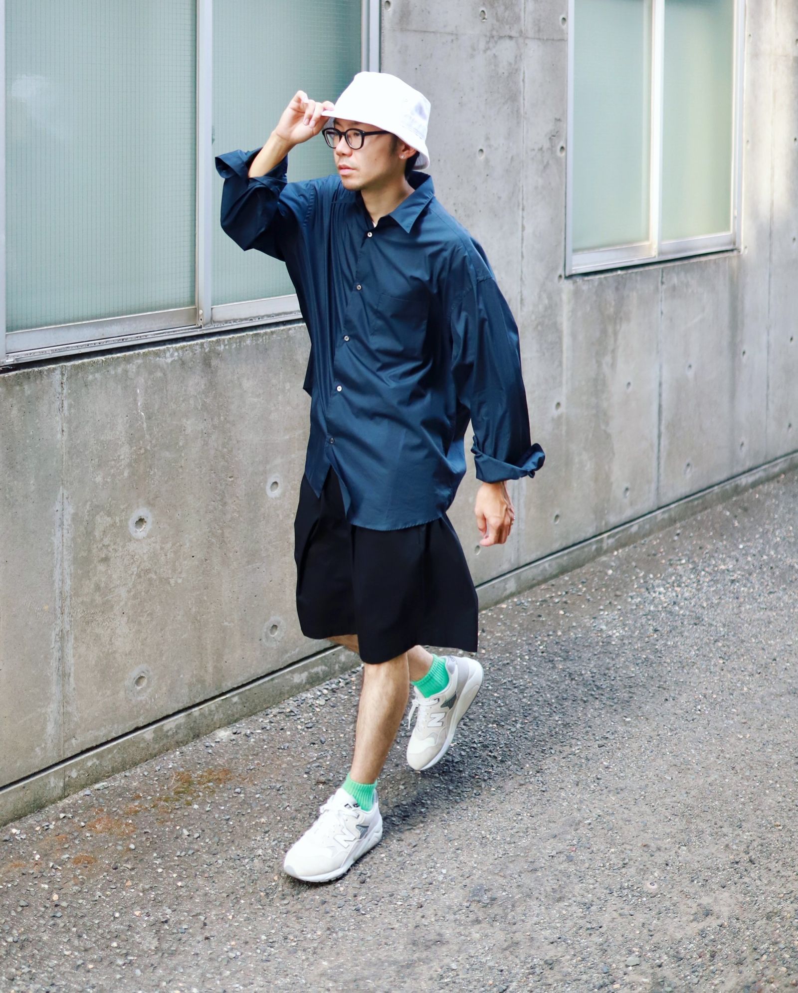 Graphpaper グラフペーパー Broad L/S Oversized Regular Collar