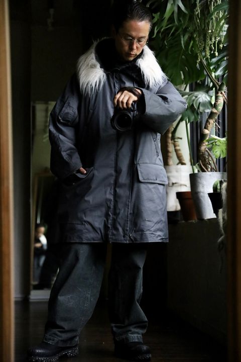 Graphpaper Solotex Twill Flight Coatスタイル.2024.8.31.