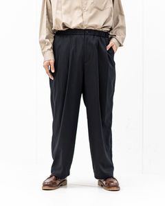 グラフペーパー26SS Silicon Poplin Two Tuck Easy Pants(GM261-40182)BLACK☆2月28日(土)発売！