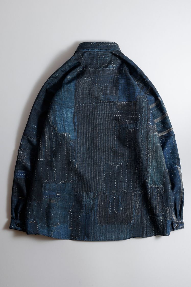 ファンダメンタル デニムシャツ PRINTED BORO SHIRT (FA25/SH15P)BORO