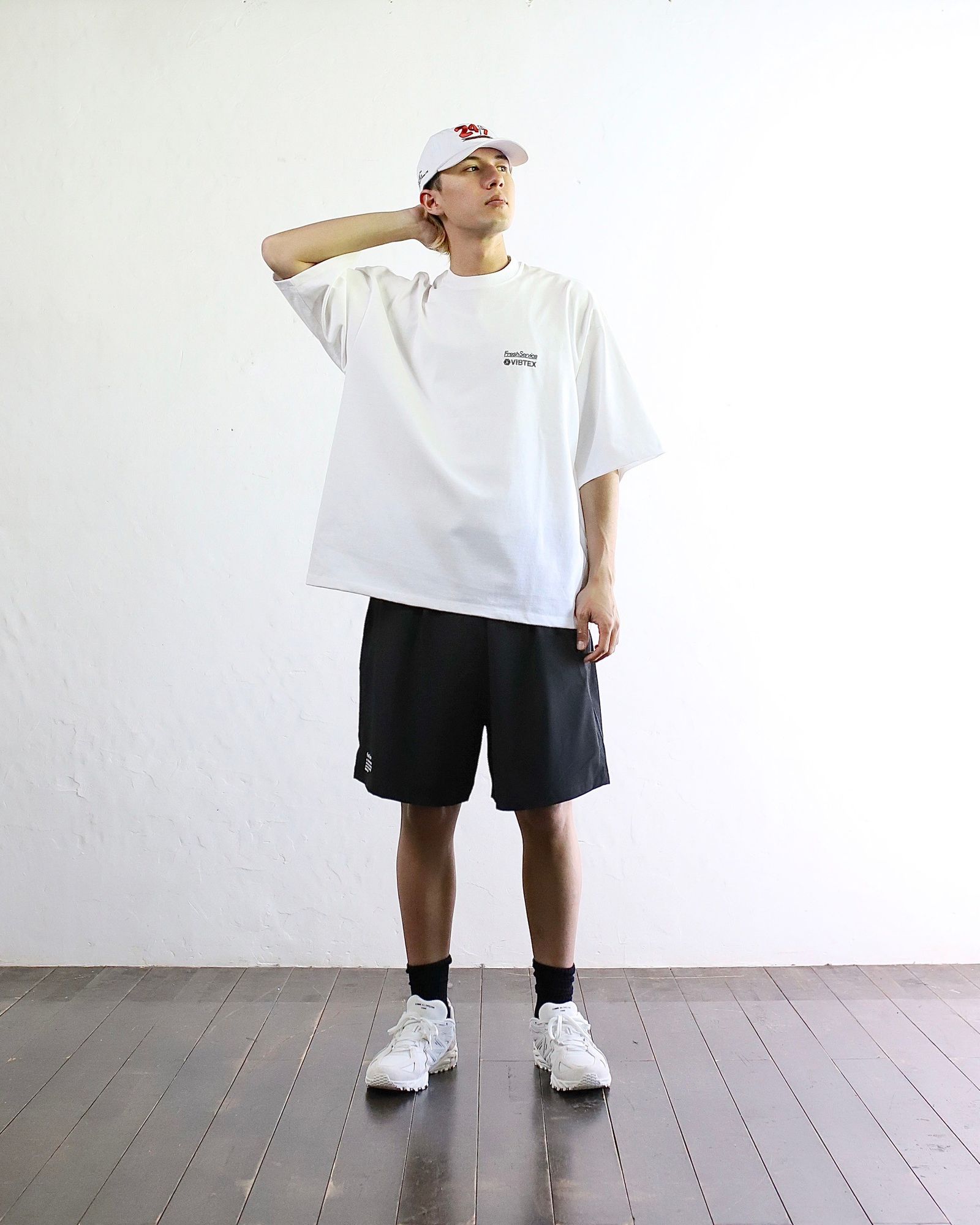 VIBTEX for FreshService 24SS S/S CREW NECK TEE(WHITE) style 2024.5.17 |  4777 | mark