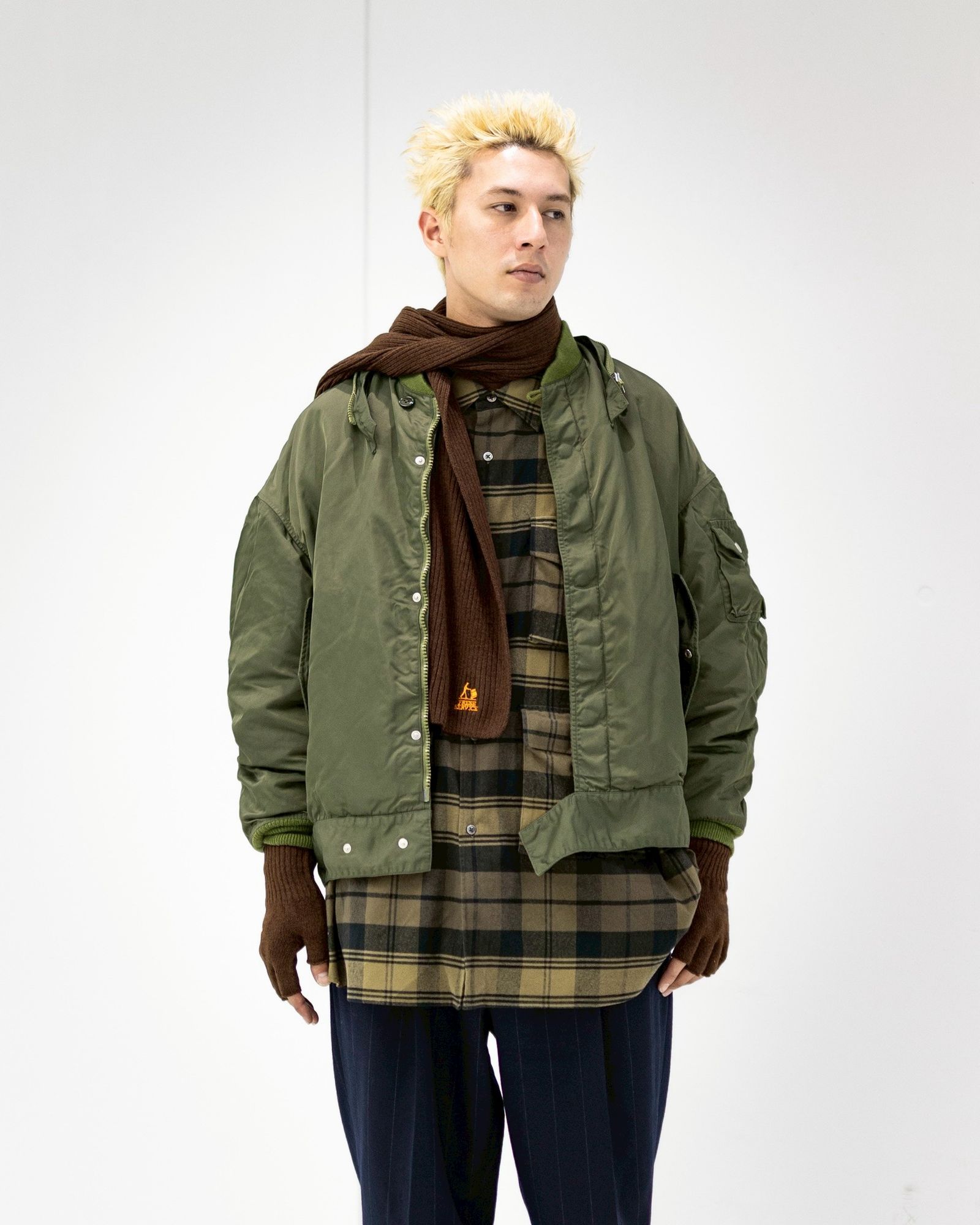 フレッシュサービスTHERMAL RIB KNIT SCARF(FSP254-90067)BROWN☆11月15日(土)発売！