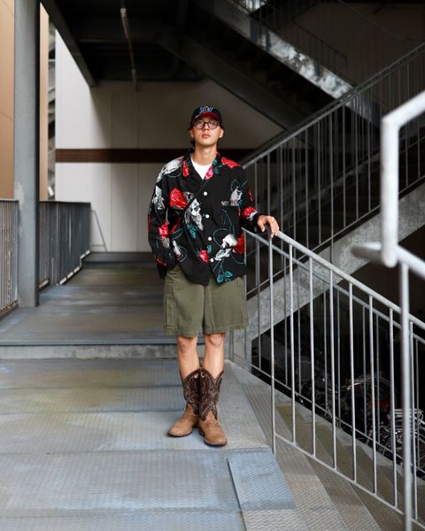 ©SAINT M×××××× ×WILDSIDE YOHJI YAMAMOTO PAJAMA SHIRT markスタイル