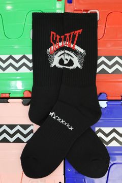セントマイケル 26AW EYE_SOCKS(SM-MK1-0000-106)BLACK
