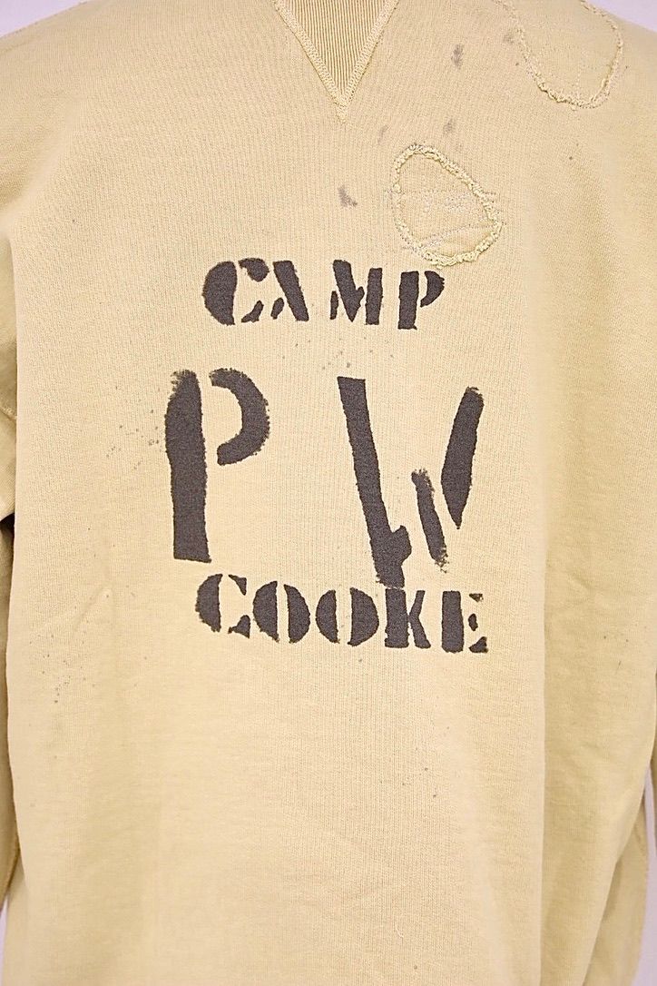 BOW WOW 26FW REPAIRED DOUBLE V SWEATSHIRT - PW(BWU-RDVSP)KHAKI YELLOW