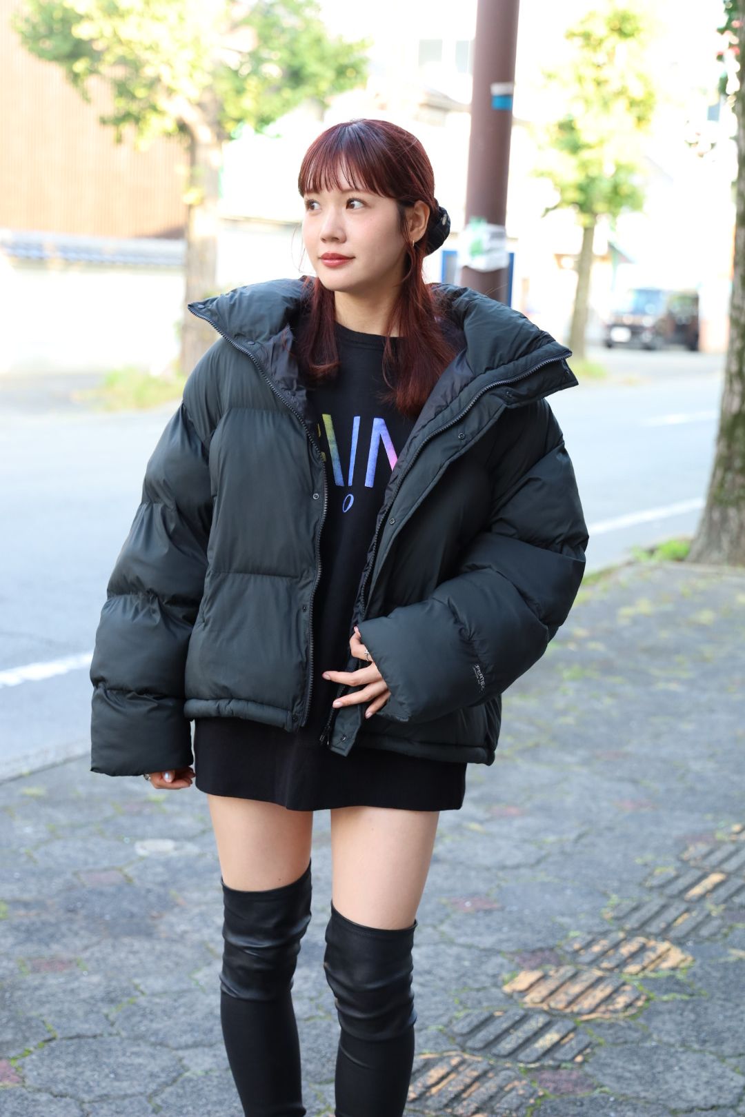 グラフペーパー  Women's 25AW PERTEX QUANTUM AIR Insulated Puffer Jacket(GL253-30439)BLACK