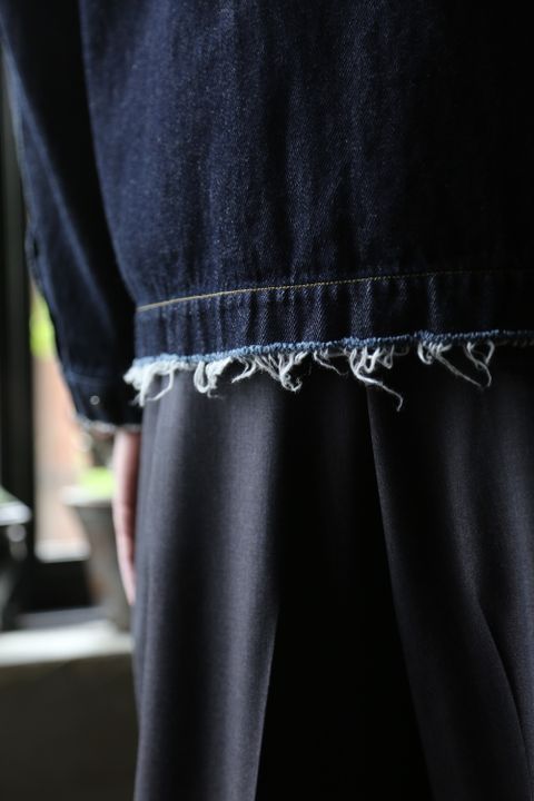 YOKE DETACHABLE POCKET DENIM JACKET(YK21SS0196B) style.2021.5.2.
