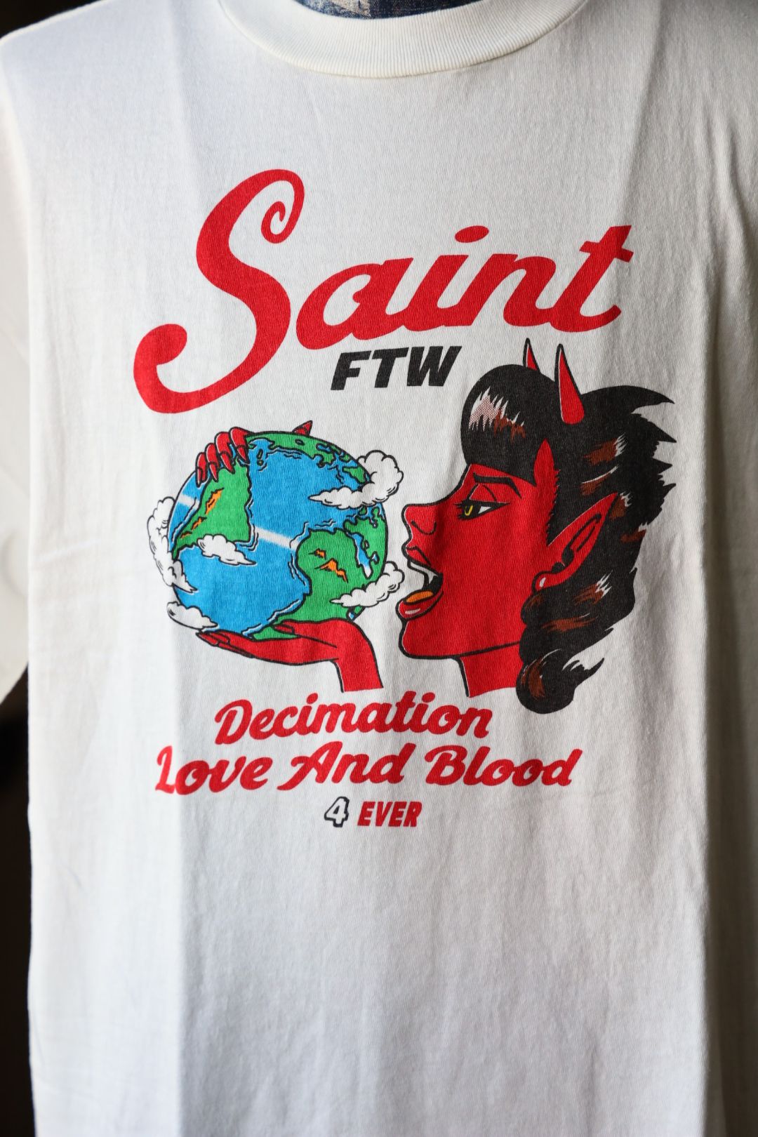 セントマイケル Tシャツ SAINT DEVIL SS TEE(SM-HR1-0000-023)WHITE☆7月19日(土)発売！