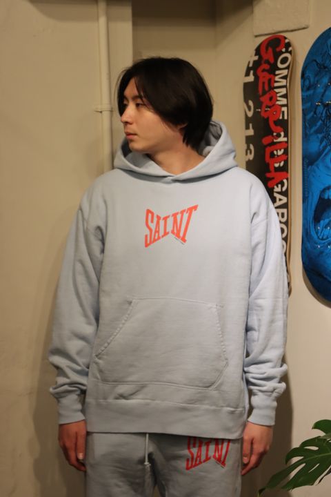 ©SAINT M×××××× 22SS HOODIE_LOGO"SAX BLUE"style.