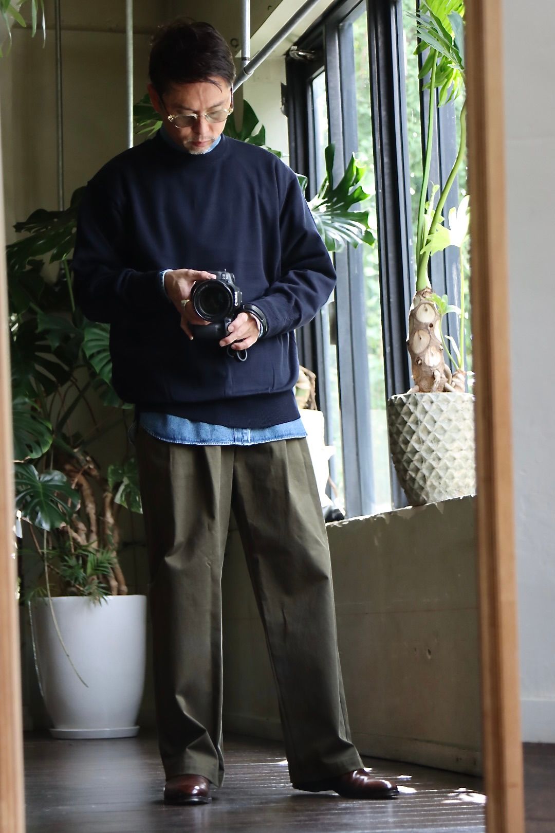 が大特価！ アプレッセ 22FW A.PRESSE Chino OLIVE Trousers チノパン