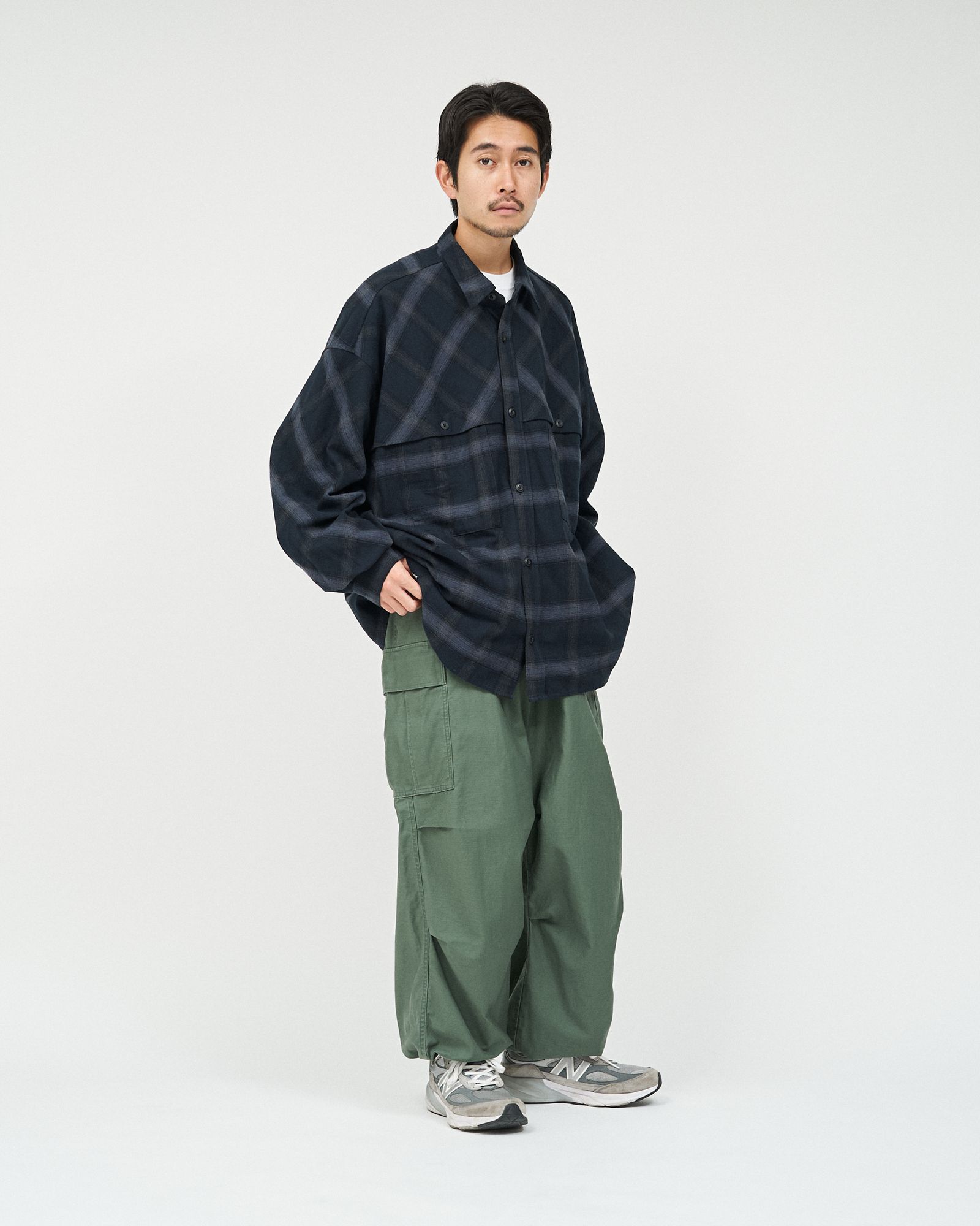 フレッシュサービス FLANNEL CHECK OVER YOKE SHIRT (FSC253-50129)BLACK★10月4日(土)発売！
