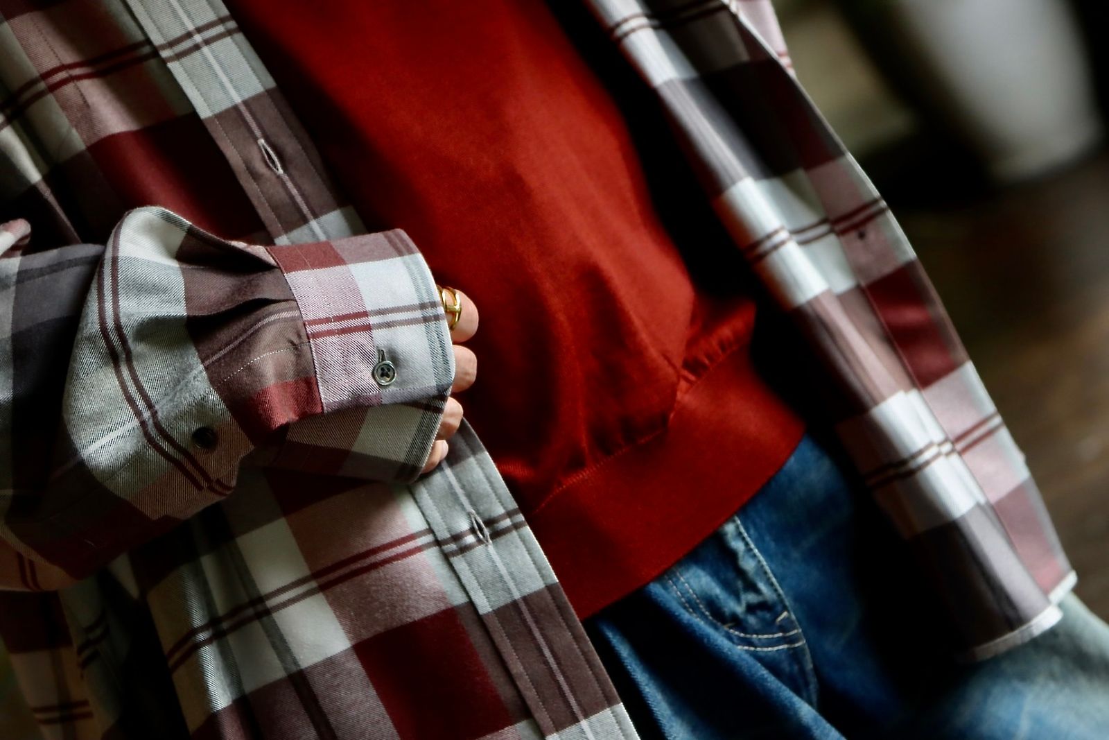 Graphpaper - グラフペーパー / VISCOSE CHECK OVERSIZED B.D.