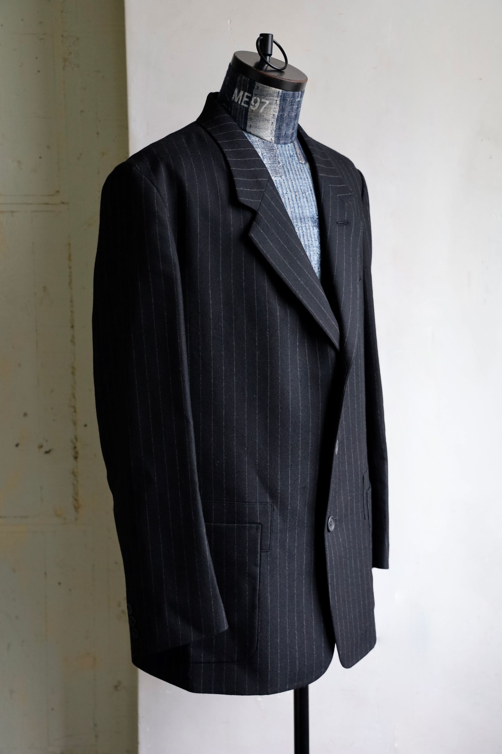 ワイズフォーメンY's for men 25AW STRIPED SERGE PAINTER  JACKET (ML-J05-107)BLACK☆新作発売！
