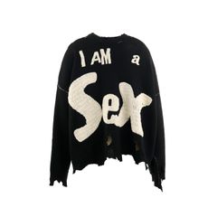セントマイケル24AW セックスピストルズコラボ I AM A SP_CREW KNIT(SM-YS1-0000-C24)BLACK